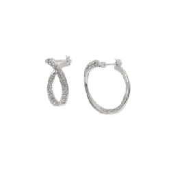 K18WG/K14WG Bông tai kim cương 0.30CT - Hàng hiệu Chính hãng 871008