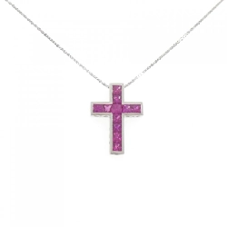 Dây chuyền ruby 1.38CT PT900/PT850 - Hàng hiệu Authentic