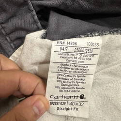 Siêu phẩm quần Carhartt form straight fit xám size 40x32 458320