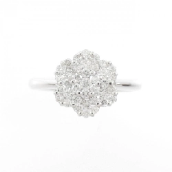 Nhẫn kim cương hoa K18WG 0.50CT 673087