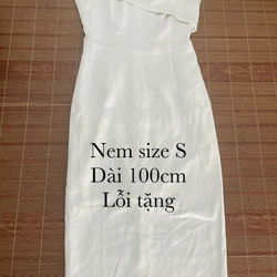 Đầm Nem 2 tiệc, có lỗi, màu trắng
