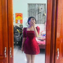 Đầm váy hoa in nổi size M 99% 195933