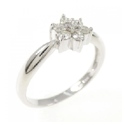 Nhẫn Kim Cương Hoa K18WG - Hàng hiệu Authentic