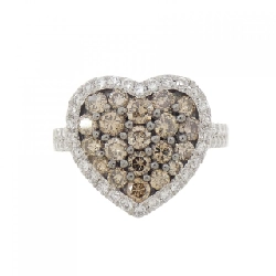 Nhẫn kim cương pavé hình trái tim K18WG/K18BG 1.28CT 668281