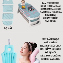 Bồn tắm người lớn, dà 1m2, màu xanh, full phụ kiện, mua từ t6 (đọc phần mô tả chi tiết) 302073