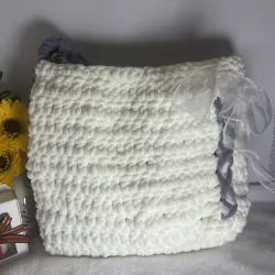 Túi len tự đan bằng tay
