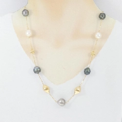 K18YG Ngọc trai đen dây chuyền - Hàng hiệu Authentic 847397