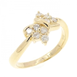 Nhẫn kim cương K18YG hình ruy băng 0.20CT