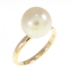Nhẫn ngọc trai Akoya K18YG 9.9mm - Hàng hiệu Authentic