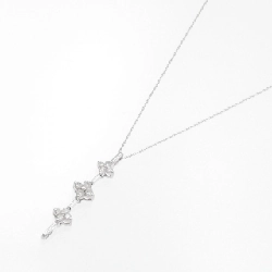 K18WG 2WAY Hoa Đá Quý Kim Cương Dây Chuyền 0.50CT - Hàng hiệu Chính hãng 862083