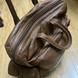 Balo nam 30x42x15 da thật 2hand 1013065