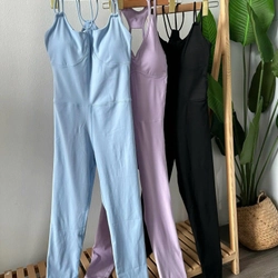 Jumpsuit Yoga cao cấp (Size M: 49kg - 53Kg) - Màu xanh nước biển 336586