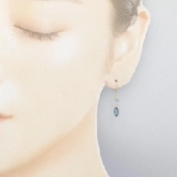 K18YG Blue Topaz Bông tai - Hàng hiệu Chính hãng 870841