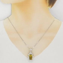 K18WG Sphene Necklace 7.44CT - Hàng hiệu Authentic 859232