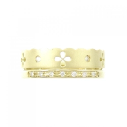 【Sản phẩm mới】Nhẫn kim cương K18YG hình hoa 0.06CT 672362