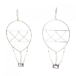 K10YG Iolite Bông tai - Hàng hiệu Chính hãng