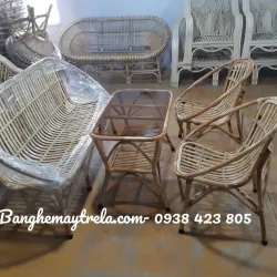 Bàn ghế sò mây nhỏ gọn giá rẻ