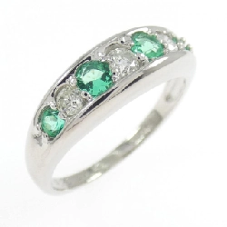 Nhẫn Emerald PT900 0.28CT - Hàng hiệu Chính hãng