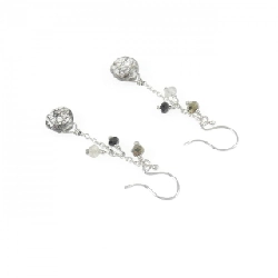 K18WG Tourmaline Inquartz Bông tai - Hàng hiệu Chính hãng 867473