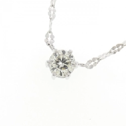 K18WG Solitaire Diamond Necklace 0.305CT - Hàng hiệu Authentic 856515