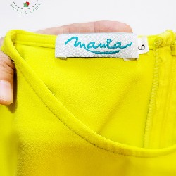 Váy đầm MAMA màu vàng Neon không tay size S 14515