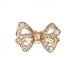 Nhẫn hồng ngọc K18PG hình ruy băng kim cương 0.18CT - Hàng hiệu chính hãng 855272