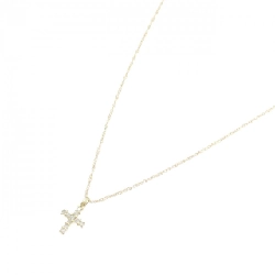 K18YG Dây chuyền kim cương chéo 0.10CT - Hàng hiệu chính hãng 858428