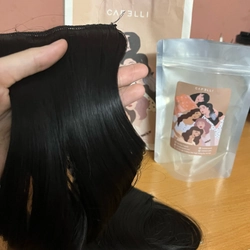 Tóc kẹp dập phồng Capelli đen tự nhiên 30cm mới 381572