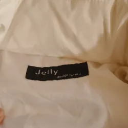 Áo khoác nữ dài padding màu trắng cổ cao phối khóa kéo 732279