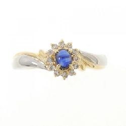 Nhẫn Sapphire K18YG/PT900 0.19CT 669348