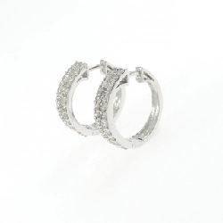 K18WG Bông tai kim cương hình vòng 0.50CT - Hàng hiệu Chính hãng 858896