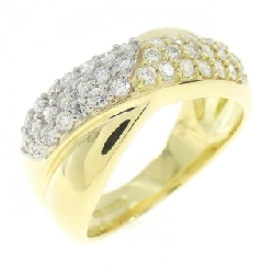 Nhẫn kim cương Pavé K18YG/PT 0.50CT - Hàng hiệu Chính hãng