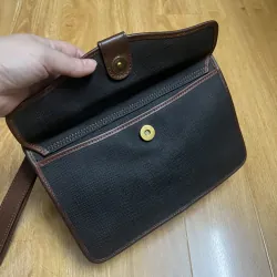 Clutch nam hiệu da thật phối canvas 2hand 1002006