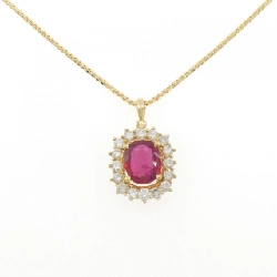 K18YG Nhẫn Ruby 3.27CT - Hàng hiệu Chính hãng