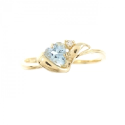 Nhẫn Aquamarine Hình Trái Tim K18YG - Hàng hiệu Chính hãng 854666