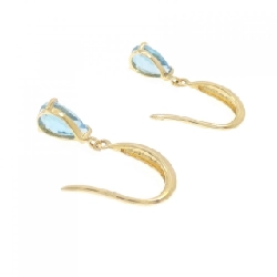 K18YG Blue Topaz Earrings - Hàng hiệu Authentic 877041