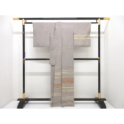 Kimono thăm viếng, lụa nhuộm, chế tác vàng Yuzen, có thắt nút - Hàng hiệu Authentic 876841