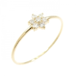 Nhẫn kim cương hoa K18YG 0.10CT - Hàng hiệu Authentic