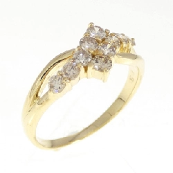 Nhẫn kim cương K18YG 0.50CT