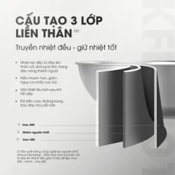 Chảo rán inox liền khối cao cấp KALITE KFP2401 – Hiệu suất bắt từ 98% 795654