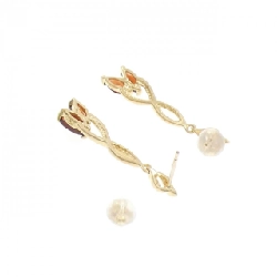 K18YG Garnet Bông tai - Hàng hiệu Chính hãng 865517