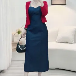 Trang phục công sở vest nữ tay dài màu xám kẻ sọc nhạt 715976