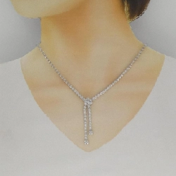 K18WG Dây chuyền kim cương 1.50CT - Hàng hiệu Chính hãng 859450