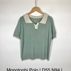 Áo Mongtoghi Polo Xanh Mint Fit < 60Kg