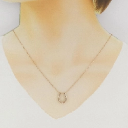 K18PG Mặt dây chuyền hình móng ngựa kim cương 0.09CT - Hàng hiệu Chính hãng 857364