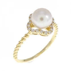 Nhẫn ngọc trai Akoya K18YG 6.2mm