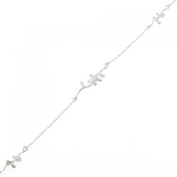 K18WG Vòng tay kim cương hoa 0.07CT - Hàng hiệu Authentic 870145