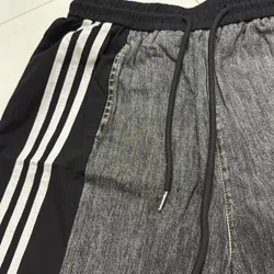 Quần sort ngố màu lông chuột phối sọc 741014