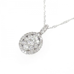 K18WG Hoa Kim Cương Dây Chuyền 0.50CT - Hàng hiệu Chính hãng 856075