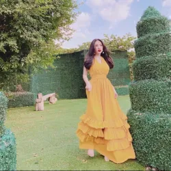 Maxi yếm chất lụa, k mút ngực , bo chun sau lưng, hàng mới cần thanh lý